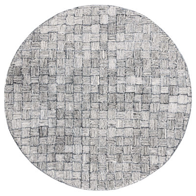 Tonnia Hand Tufted Wool Pile And Cotton With Latex Plaid Rug