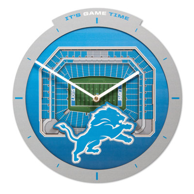  NFL Detroit Lions Stadiumview 3D Wall Clock