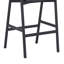 Tabouret de comptoir en bois de chêne noir et similicuir