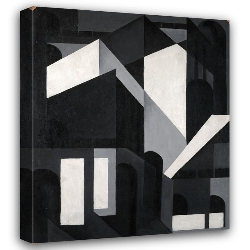 «City Shapes» par Louis Lozowick, reproduction d'art sur toile tendue, H 24 po x l 17 po
