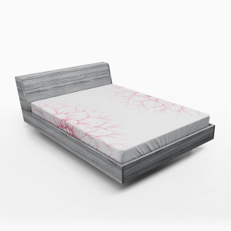Microfiber Floral Fitted Sheet, Full Fitted Sheet