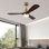Huybert 48 Inch Ceiling Fan with Light and Remote, 6-Speed Reversible Fan for Bedroom & Living Room
