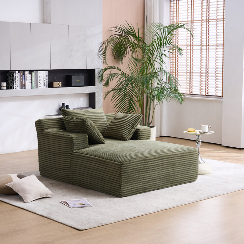 Chaise longue désossée surdimensionnée pour se détendre et dormir, Vert
