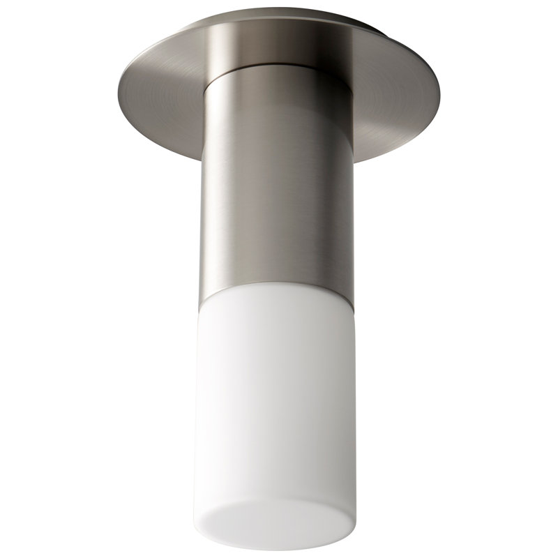 Plafonnier encastré 1 lumière 5,88 po Annaley, Nickel satiné, H 9 x l 5,88 po x P 5,88 po