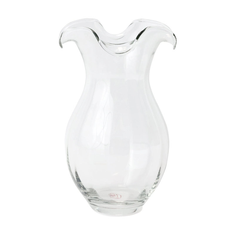 Hibiscus Glass Table Vase, Clear