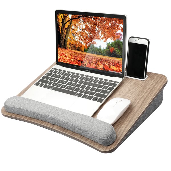 Lap Desk, Kavalan Portable Laptop Desk with Pillow Cushion & Handle,  Designed w/Tablet & Phone