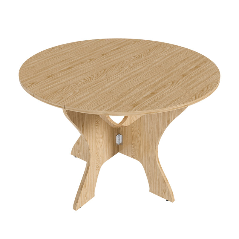 43 in Folding Dining Table for Small Spaces, Ancient Oak