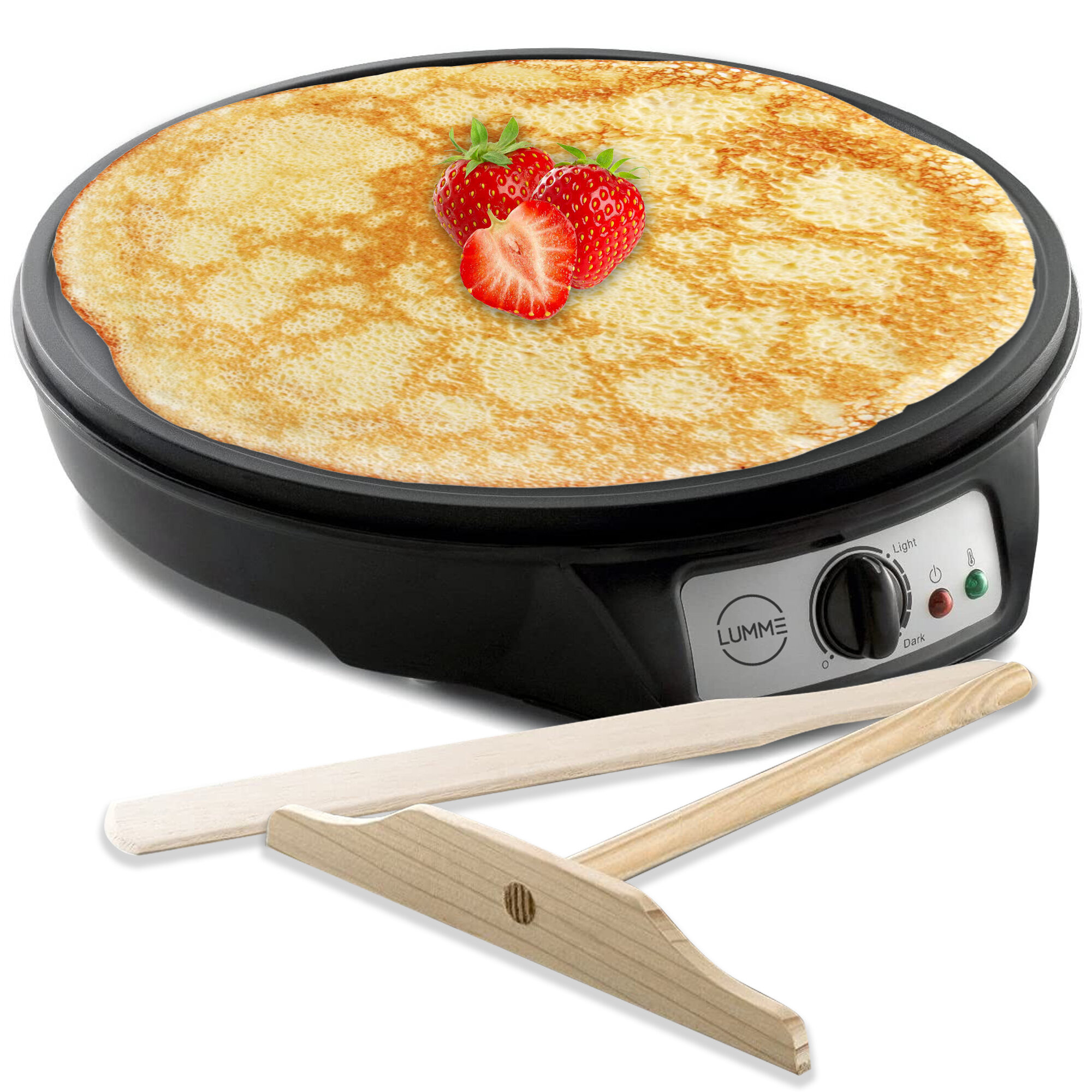  Electric Crepe Maker, iSiLER Nonstick Pancake Maker Griddle, 12  inches Crepe Pan with Spreader & Spatula, Temperature Control for Roti,  Tortilla, Eggs: Home & Kitchen