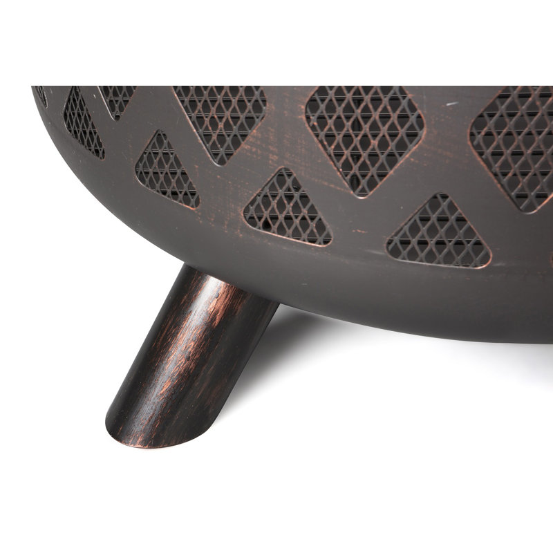 Bronze Lattice Design Wood Burning Outdoor Fire Pit