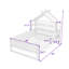 Lit en forme de maison de rêve avec structure de style toit et tablette de rangement-312608912-312608914