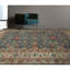 Tapis bleu clair et ivoire noué à la main de haute qualité