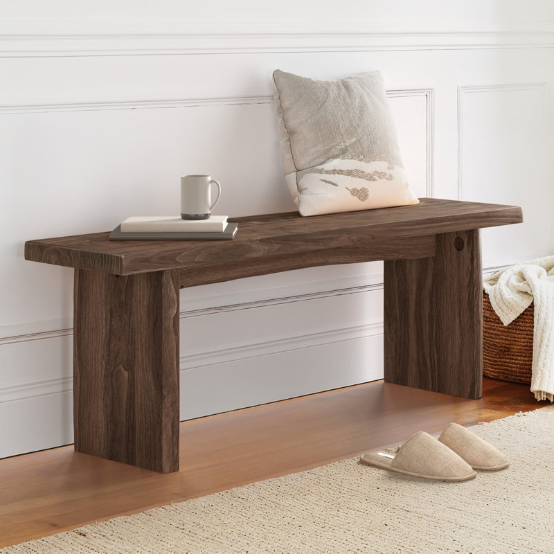 Banc en bois massif Doflamenco, Marron foncé