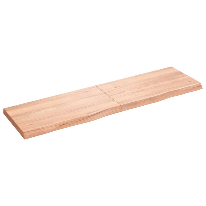 Audreena 180cm Solid Wood Bathroom Vanity Top, Light Brown