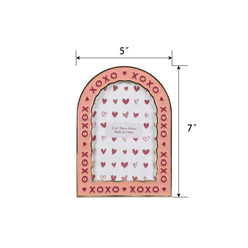 Cadre en alliage de zinc Larosa 4 x 6 Xoxo Valentine