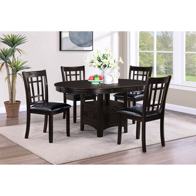 Table de salle à manger ovale avec fonction d'extension, offrant une esthétique intemporelle, des bords lisses et incurvés, convenant à une utilisation quotidienne et aux fêtes, en bois manufacturé, avec une finition extensible de 42 pouces de profondeur,