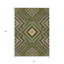Tapis vert olive tribal intérieur lavable 3 pi x 5 pi