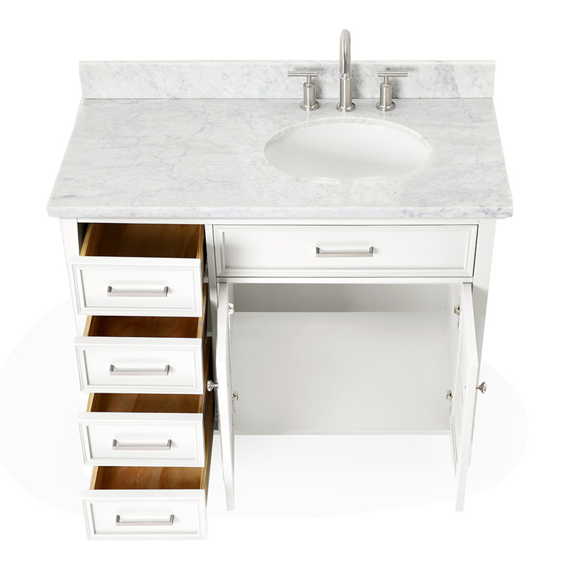 Kensington 43'' W Single Vanity, White, Right
