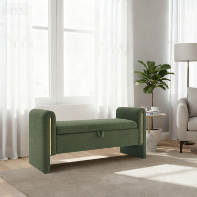 Banc de rangement en tissu Teddy