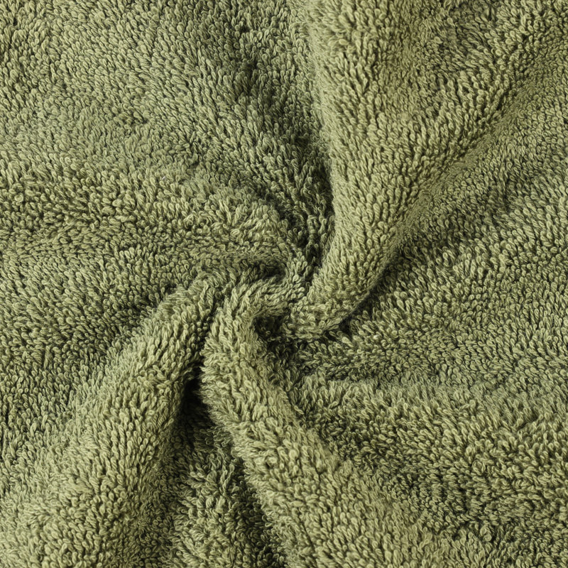  Pure Earth Organic Cotton Face Towels, Set Of 12, Forest Green
