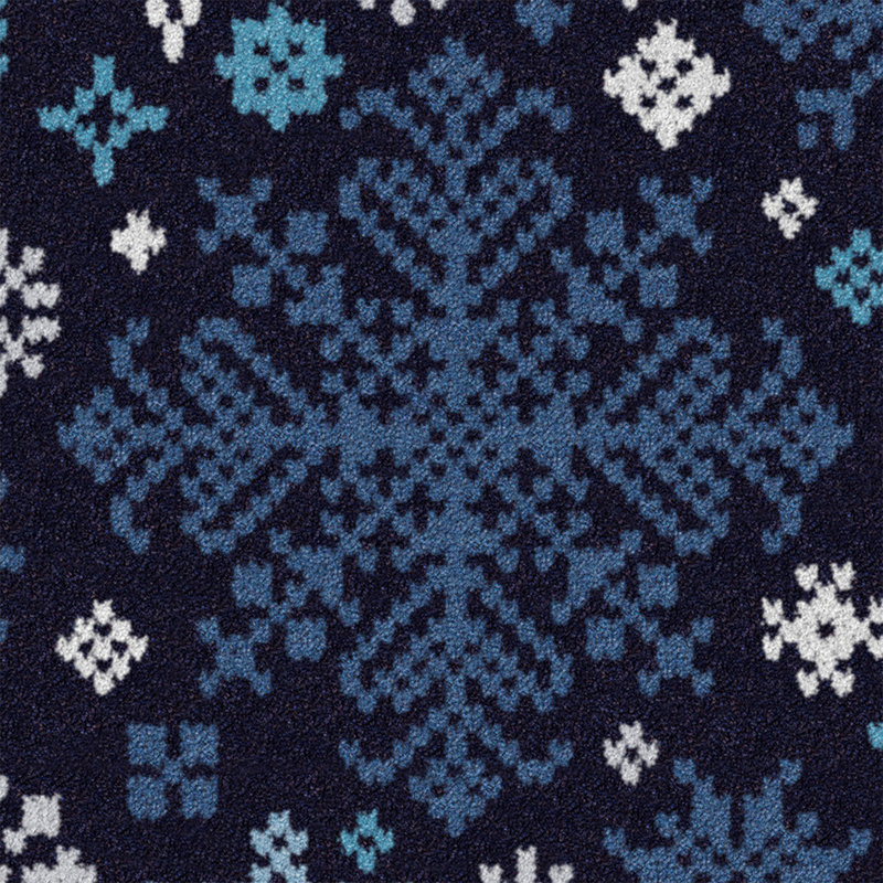 Neige qui tombe, Midnight Frost, 7'8"x10'9" Rectangle