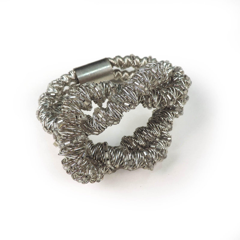 Polished Iron Napkin Ring, Silver