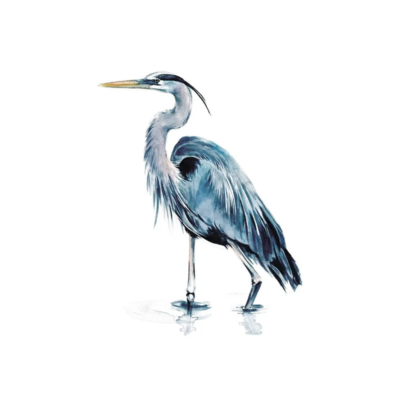 Blue Heron II - Giclée sur toile tendue avec châssis, H 26 po x l 18 po