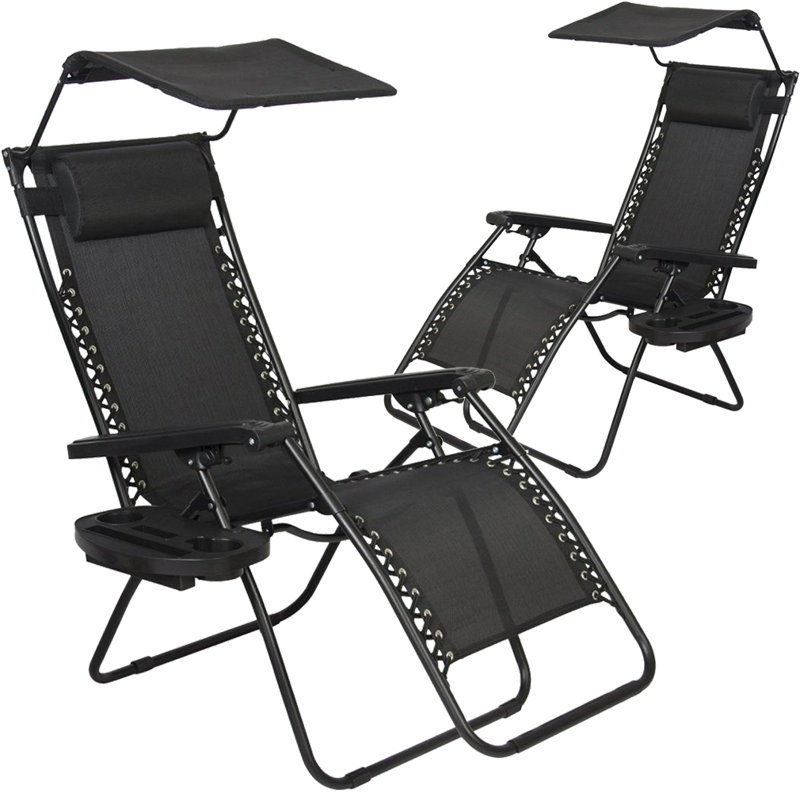 Leia Folding Recliner Chair, Noir