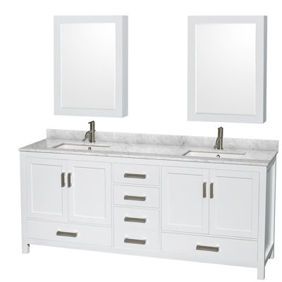 Double Vanity with Mirror