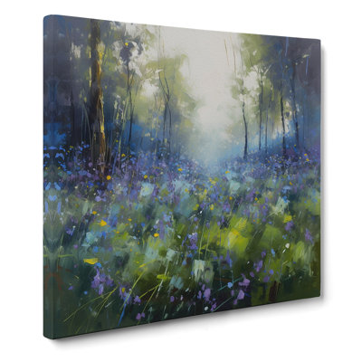 Bluebell Field Gestural Art - Print