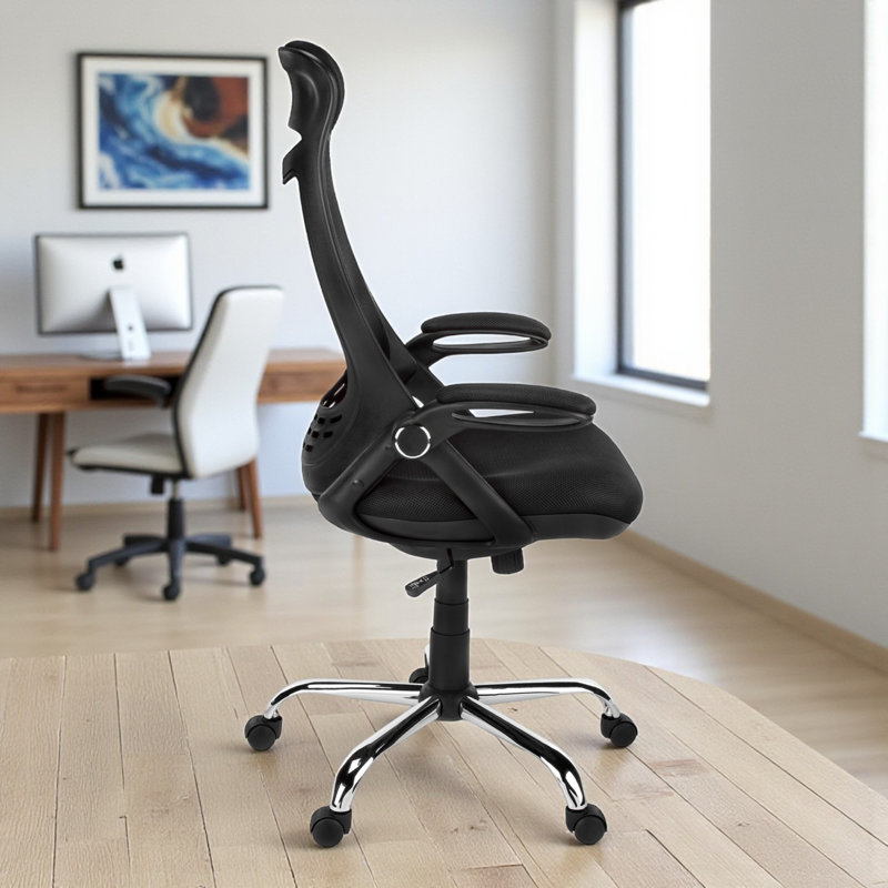 Chaise de bureau Chaneka, Noir