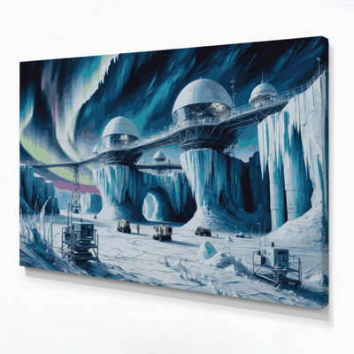 Art mural sur toile bleue
