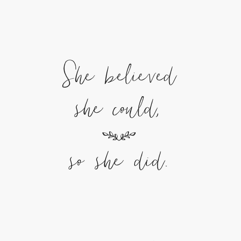 " She Believed She Could 3 ", 12" H x 12" W