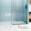 Porte de H 76 po, l 60 po, verre trempé de 1/4 po, noir mat, conception élégante, douche de 55 à 60 po x 76 po, fabrication
