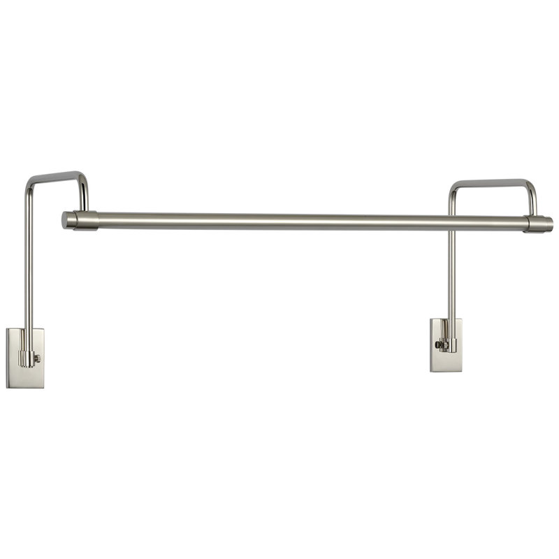 Thomas O'Brien Kidd 18" Frame Mount Picture Light, 8.75" H x 24" W x 8.75" D, Polished Nickel, 15 W