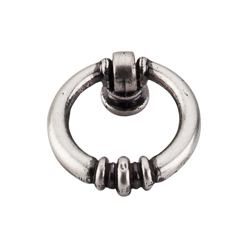 Newton Ring 1 5/8" Length Round Knob, Pewter Antique