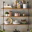 Wood 3 Level Wall Shelf with Metal Brackets-1108766712