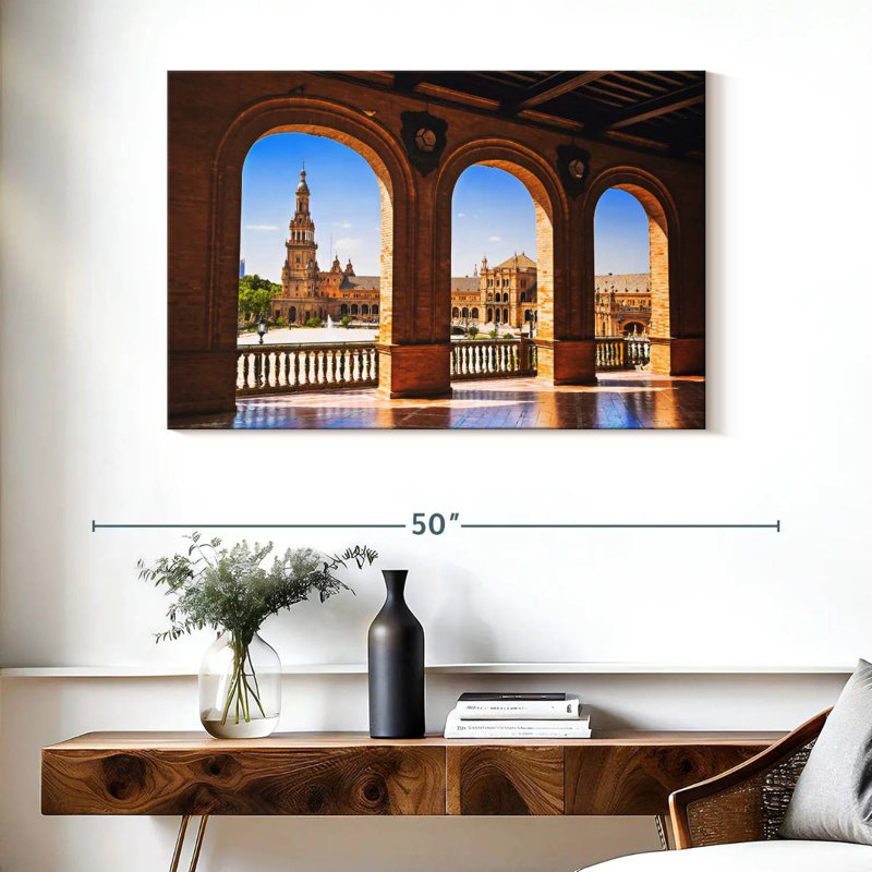 Plaza De Espana à Séville, H 26 po x l 39 po
