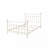 White Bed With Elegant Frame - Metal, Spindle Details, 56in Depth Full Metal Headboard And , Supports Up To 330lbs-1165236263