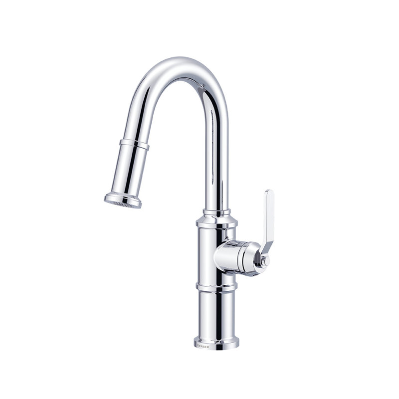 Kinzie Single Handle Pull-Down Prep Faucet, Chrome