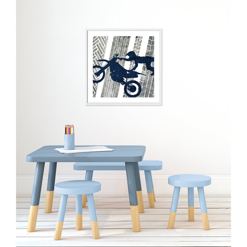 «Motorcross Motocross 2», art encadré, H 27,5 po x l 27,5 po x P 1,18 po, Cadre blanc