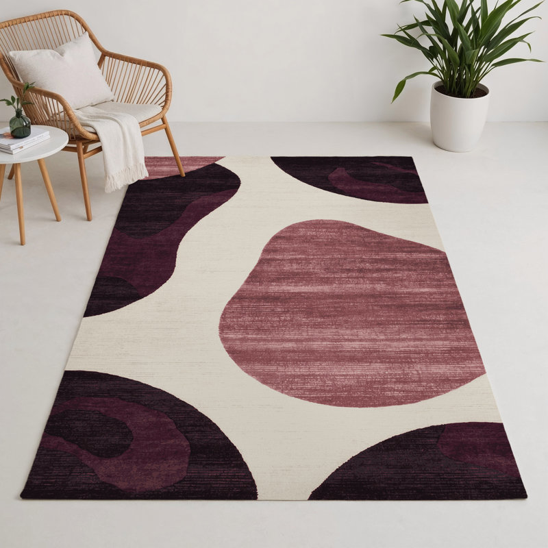 Tapis intérieur et extérieur brun Watercolor, Rectangle 9 pi x 12 pi