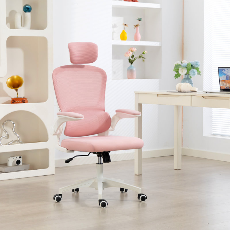 Fauteuil de bureau ergonomique, chaise de bureau avec support lombaire, noir, Noir, Noir