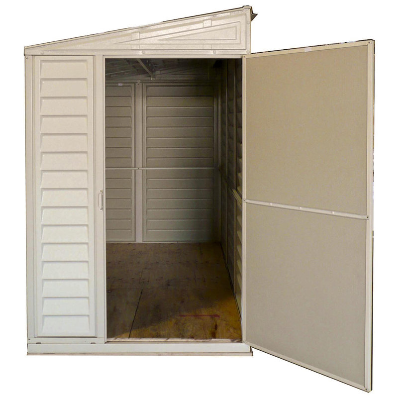 SideMate 4 ft. W x 8 ft. D Plastic Lean-To Storage Shed