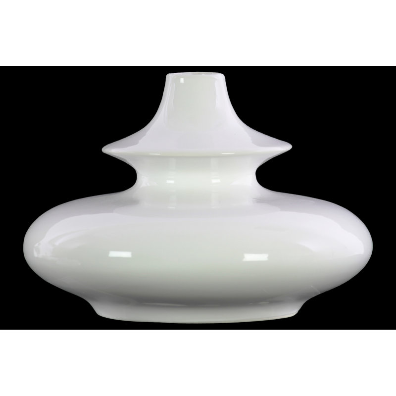 Stoneware Table Vase, 6.5" H x 9.25" W x 9.25" D
