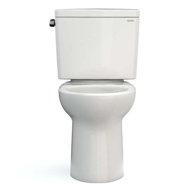 Drake® 1.28 GPF (Water Efficient) Elongated Two-Piece Toilet with Tornado Flush® (Seat Not Included), Colonial White, 12