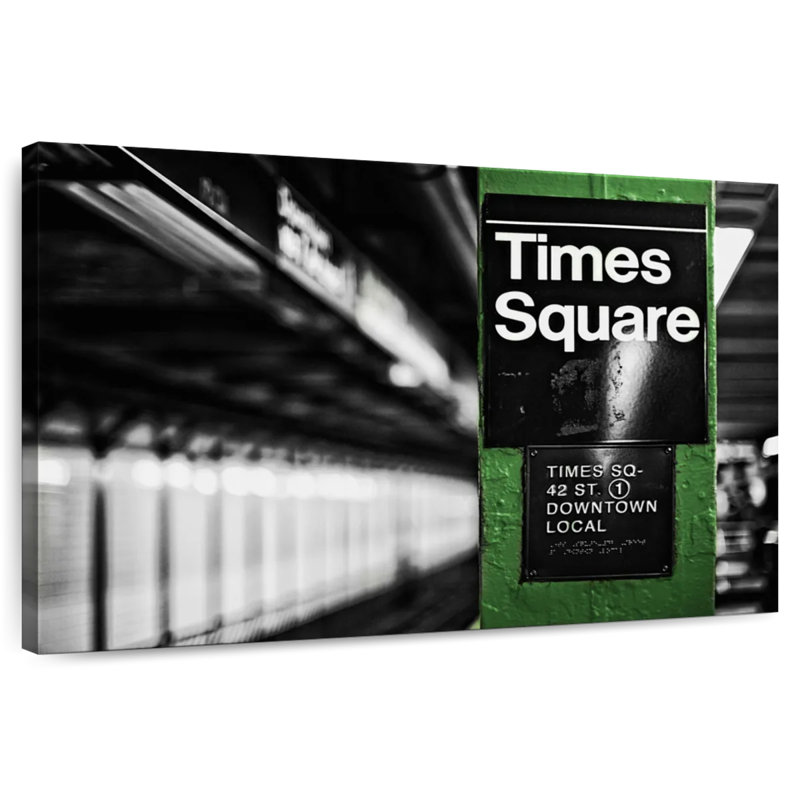 Rorry Times Square Subway Green, 32" H x 48" W