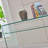 Glass Console Table, Transparent Tempered  Glass Console Table With Rounded Edges Desks, Sofa Table