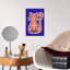 «Best Cat Mother's Day», art mural contemporain fantaisiste avec fleur de chat-1780373973