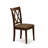 5 Piece Dining Room Table Set Includes a Round Dining Table with Pedestal and 4 Linen Fabric Upholstered Chairs, Mahogany-700968730-748710719-700968729