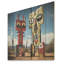 Statue psychédélique mexicain III - fruits sur bois-1921300165